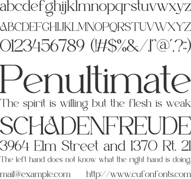 Aulory font preview