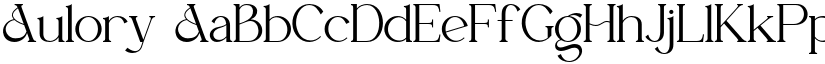 Aulory font