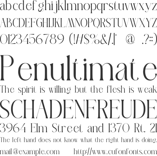 Bigora font preview