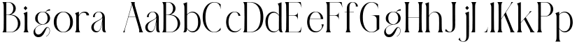 Bigora font