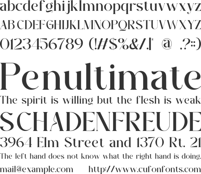 Wilone font preview