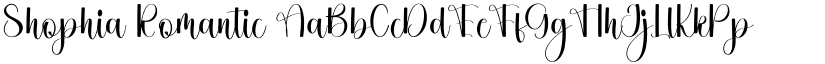 Shophia Romantic font
