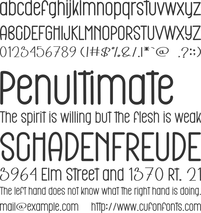 Camila Monday font preview