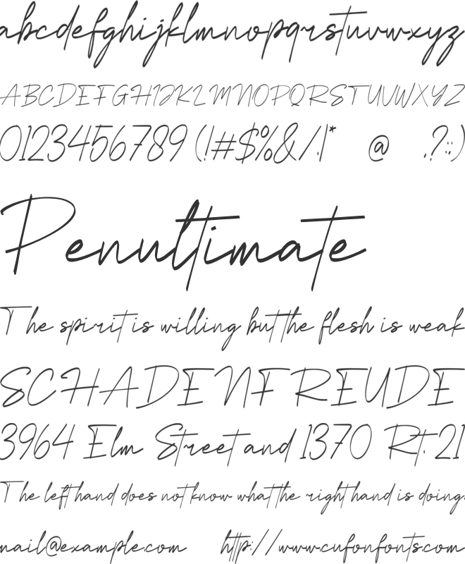 Marvelle Signature font preview