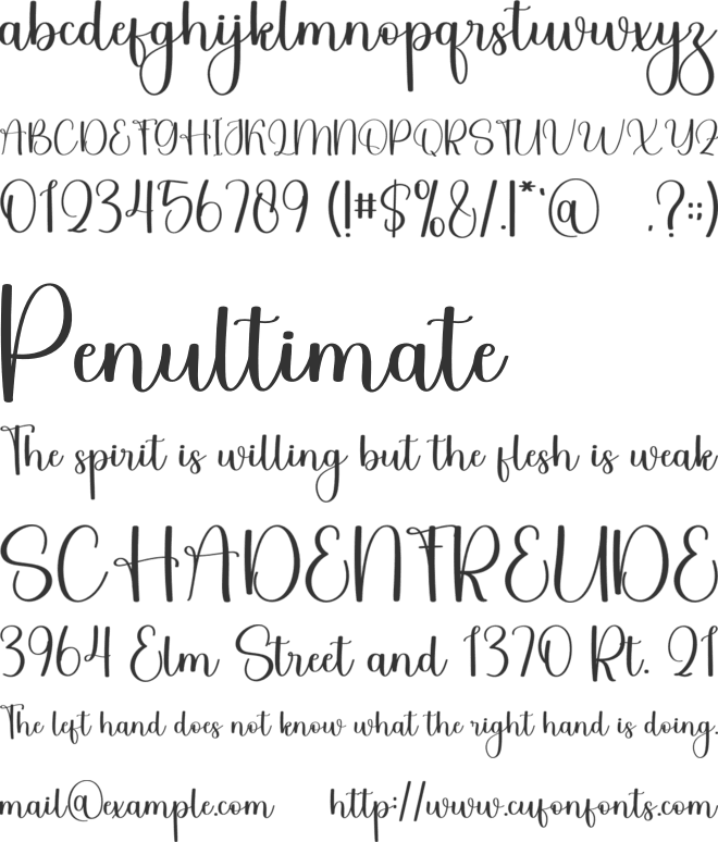 Sweethoney font preview