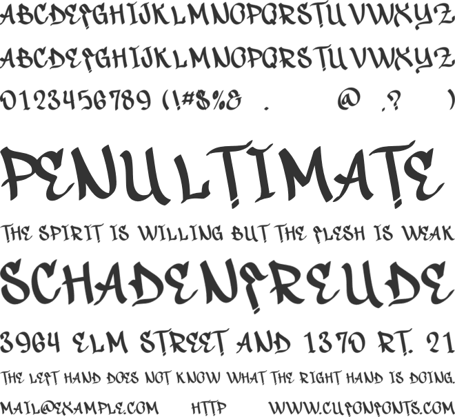 Street Piece font preview