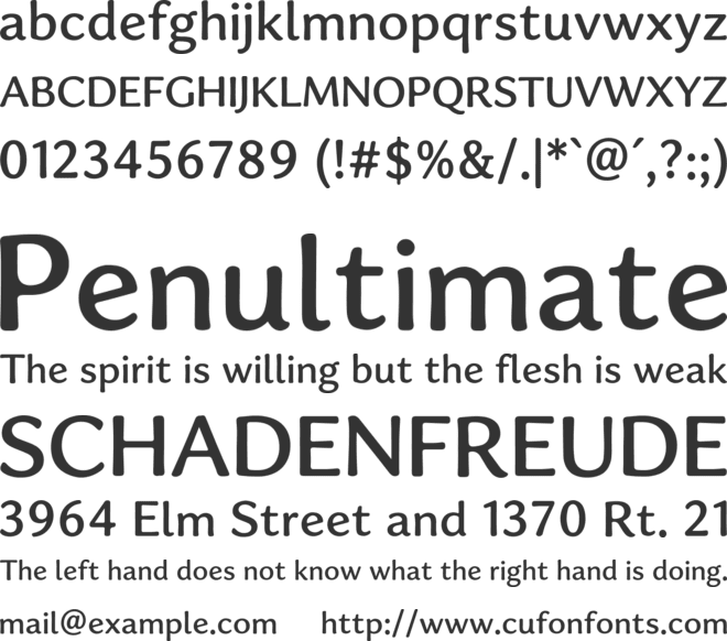 Aurelia Sunlight font preview