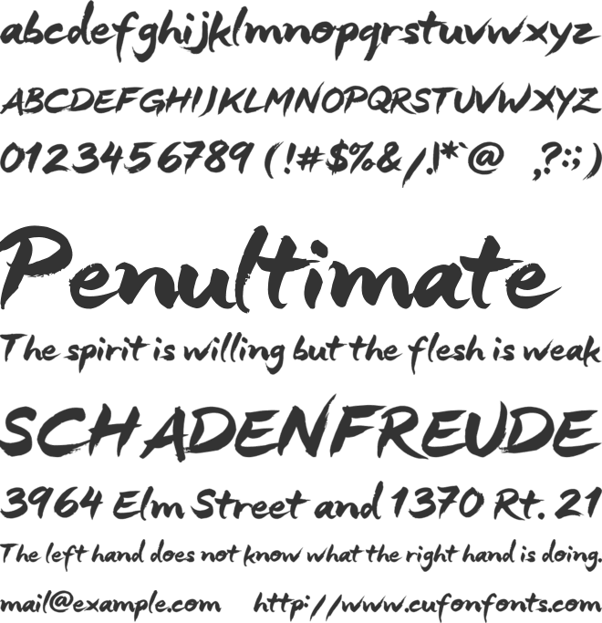 Dragon Knight font preview