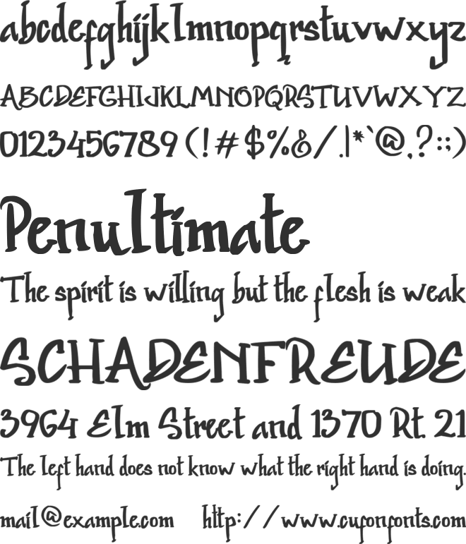 Setter font preview