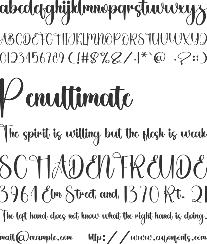 Homesky font preview