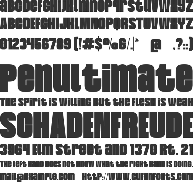Slice font preview