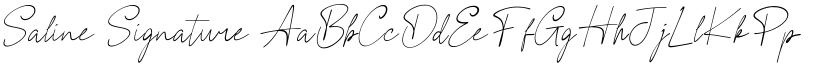 Saline Signature font download