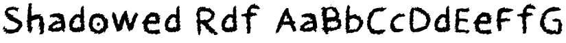 Shadowed Rdf font
