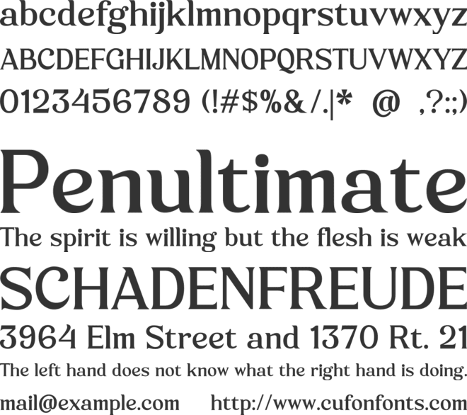 Chlora font preview