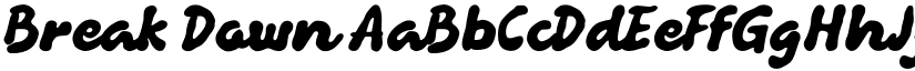 Break Down font download