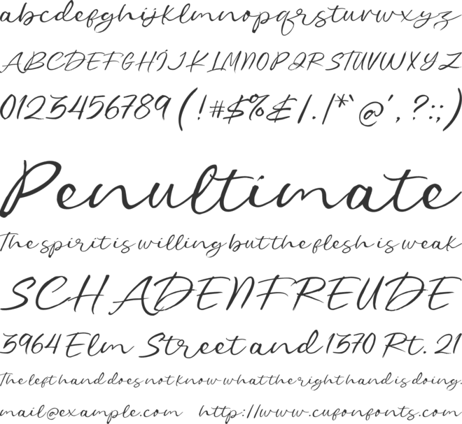 Autentic Brush font preview