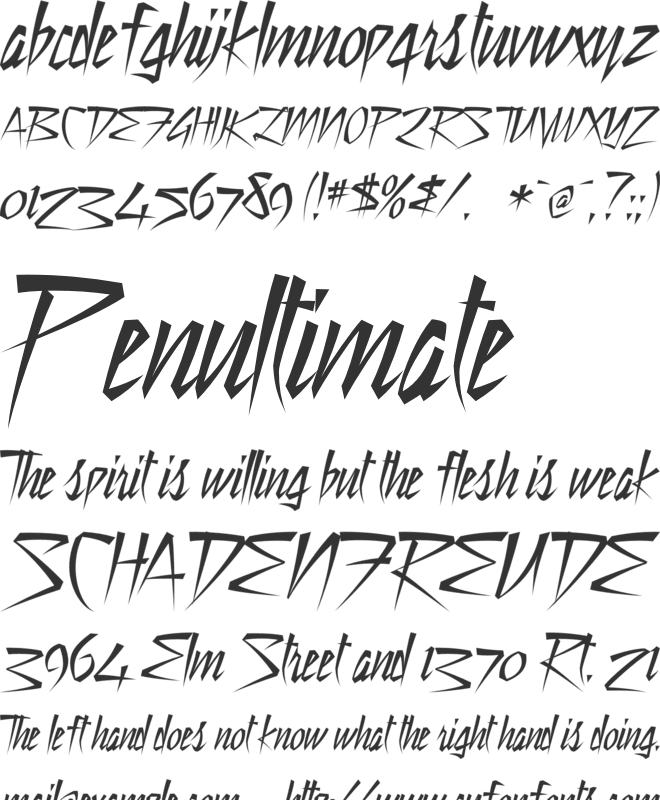 Bloodletter font preview