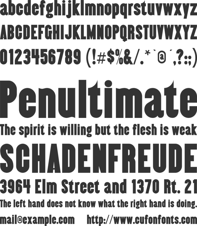 Aventra font preview