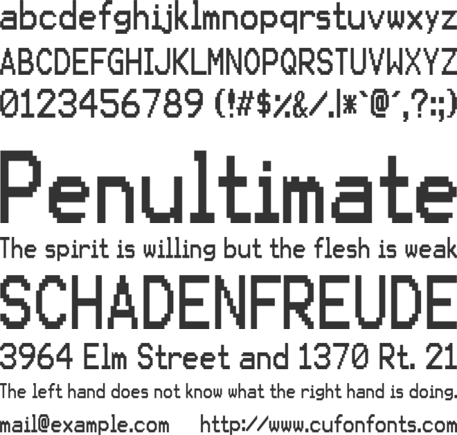 Pixel Forge font preview