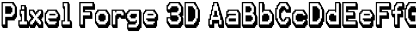 Pixel Forge 3D font