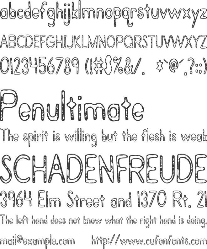 Quirkstroke font preview