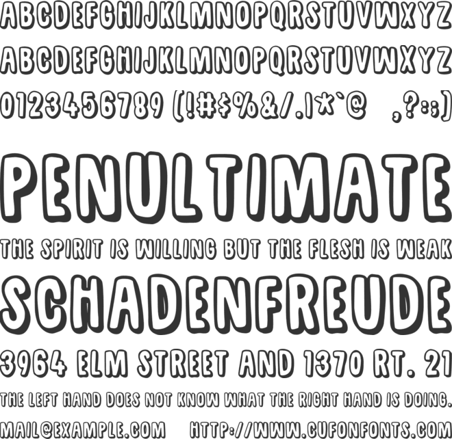 Scribbly Pop font preview