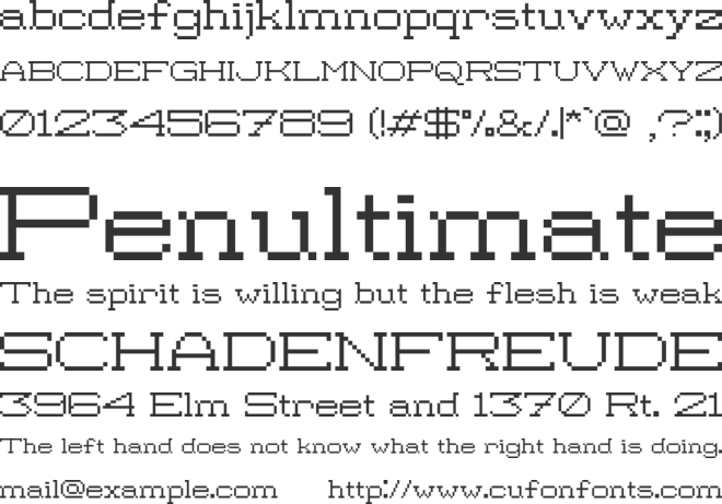MonoMatrix font preview