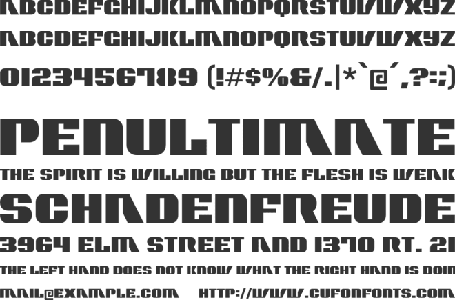 Static Surge font preview