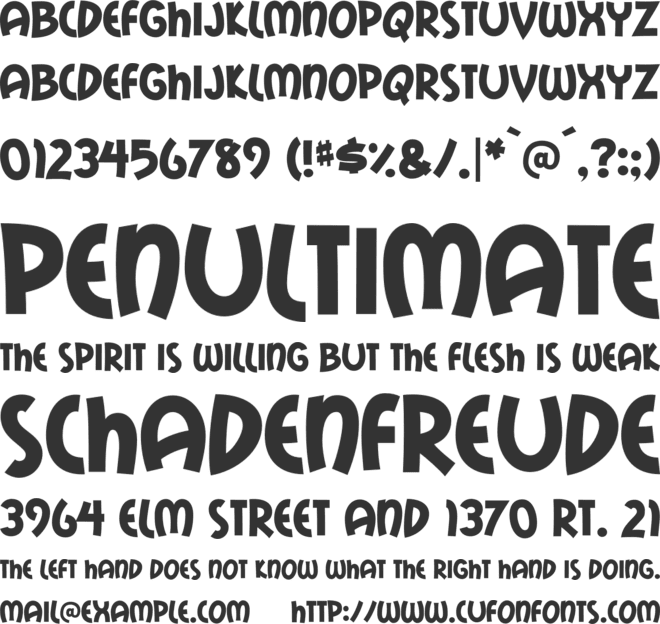Tropical Wink font preview