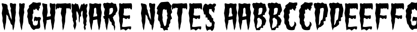Nightmare Notes font download