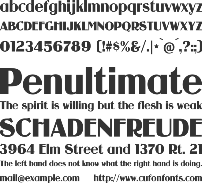 Monava font preview