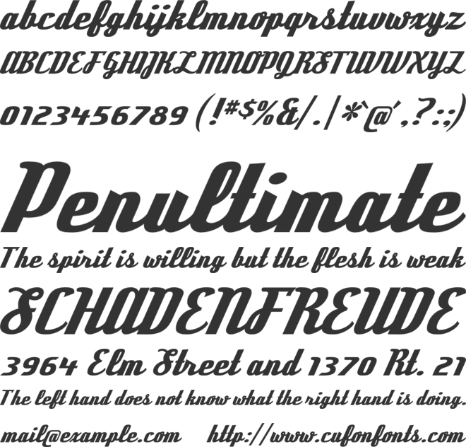 Monarch Drive font preview