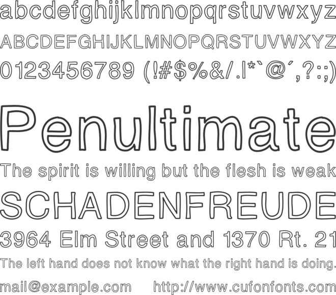 Happy Hollow font preview