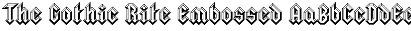 The Gothic Rite Embossed font