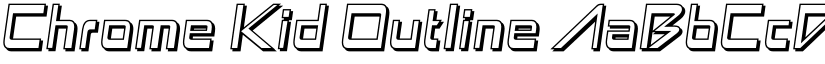 Chrome Kid Outline font
