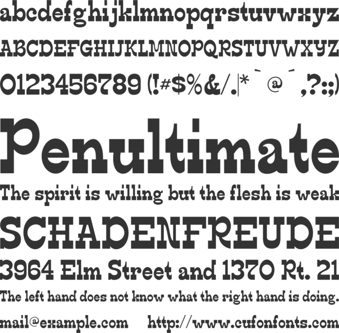 Buffalo Range font preview