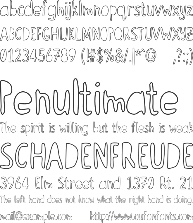Snappy Sketch font preview
