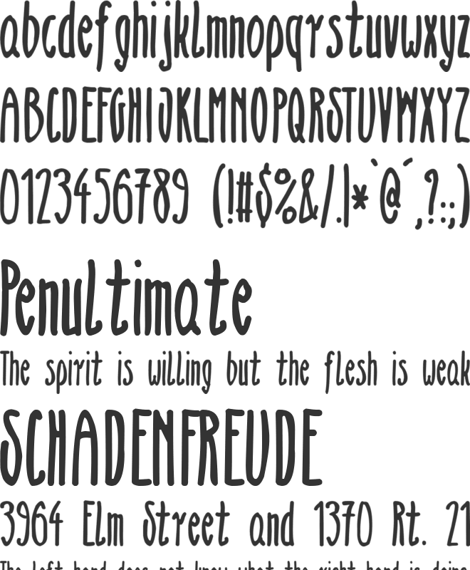 Thin Handwritten Lettering font preview