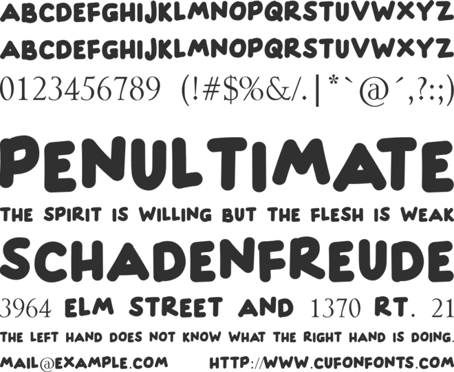 HAPPINESS font preview