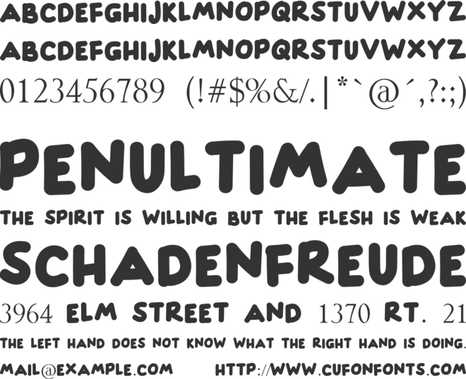 HAPPINESS font preview