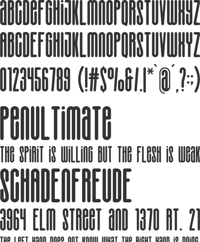 Mightyline promo font preview