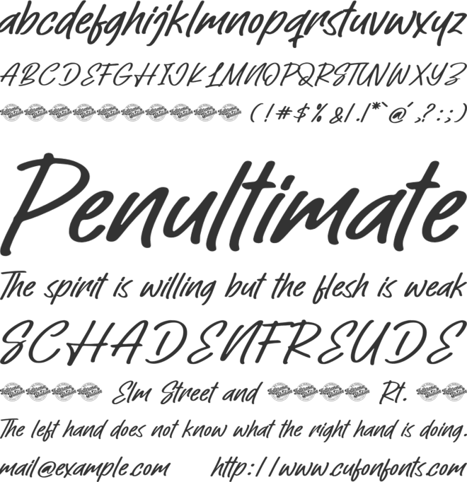 Cattalone font preview
