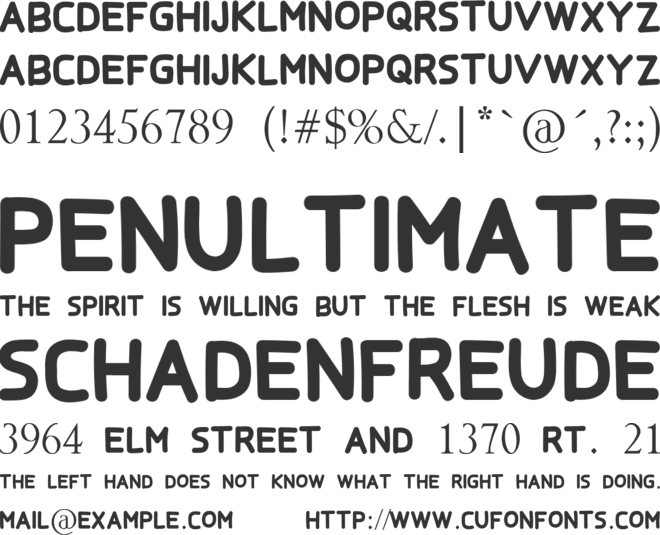 THREELIE font preview