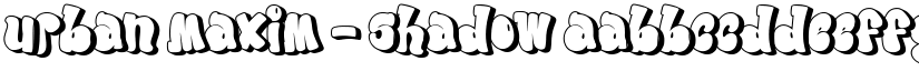 urban maxim - shadow font
