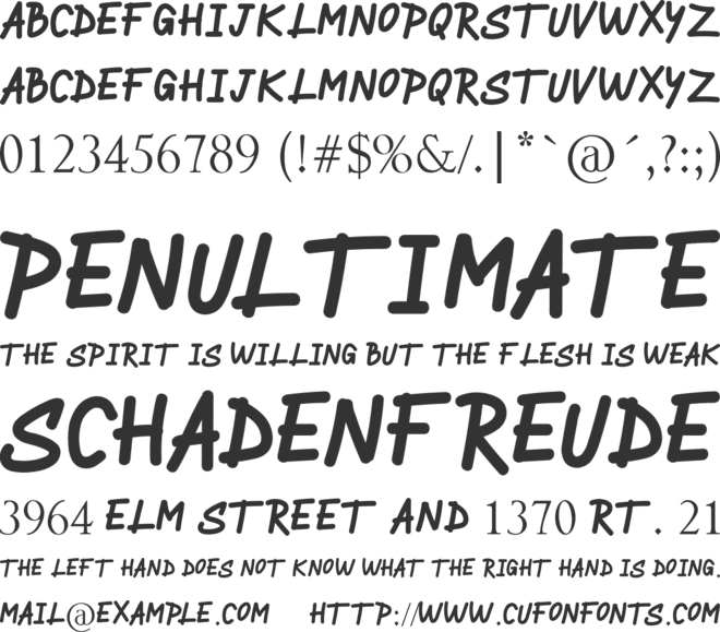 BRINGDOWN font preview