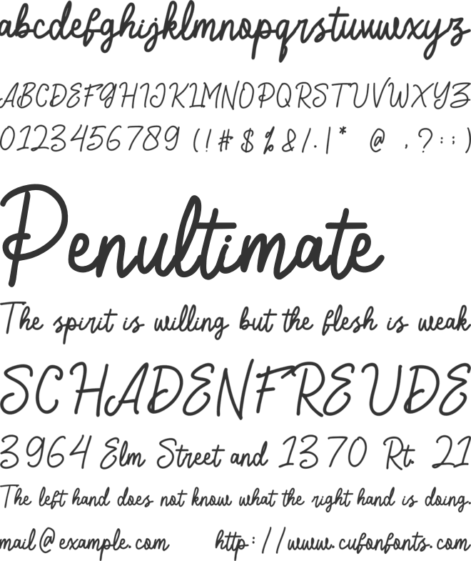 Stylish font preview