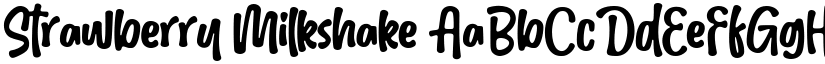 Strawberry Milkshake font