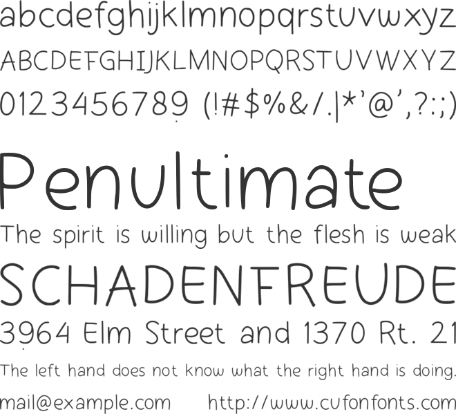 Cekerayam font preview