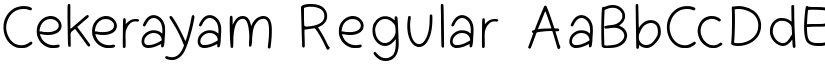 Cekerayam Regular font