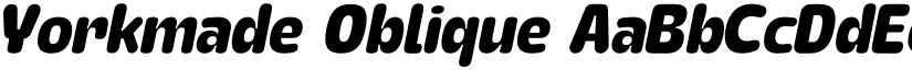 Yorkmade Oblique font